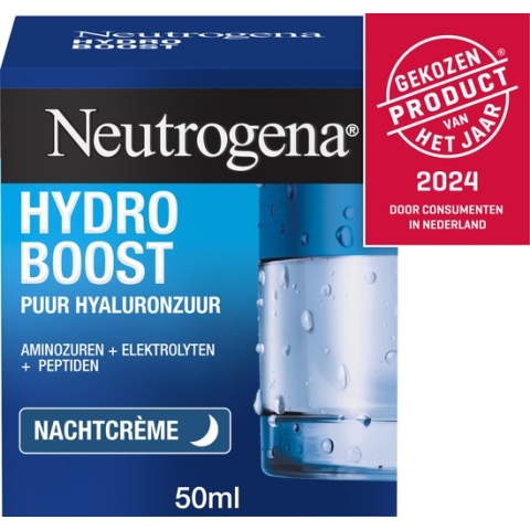 Neutrogena Hydro Boost Nachtcrème - intensief hydraterend en herstellend masker met hyaluronzuur - voor alle huidtypen - 50 ml