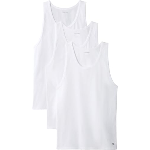 Calvin Klein Tanktop voor heren, Wit (Wit, Wit, Wit), 4XL grote maten