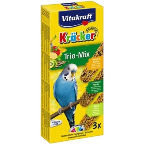 Vitakraft Parkiet Kracker Vijgen/Banaan-Sesam/Kiwi - Vogelsnack