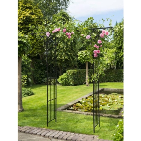 Nature - Rozenboog - H232 x 114 x 66cm - zwart - metaal