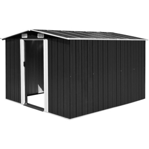 vidaXL-Tuinschuur-257x298x178-cm-metaal-antracietkleurig