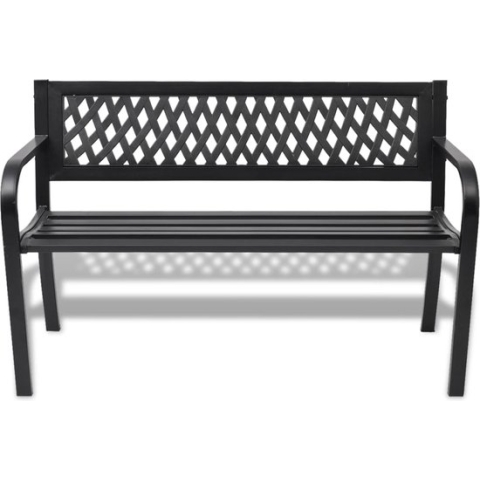 vidaXL-Tuinbank-118-cm-staal-zwart