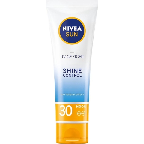 NIVEA SUN Face Shine Control Gezicht Zonnebrandcrème - SPF 30 - Normale tot gemengde huid - Matterend effect - Met antioxidanten - 50 ml