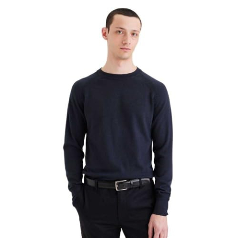 Dockers Heren Crewneck Sweater, navy blazer, XXL