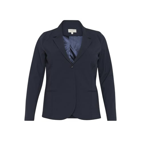 Kaffe Curve KCjia Casual Blazer, Midnight Marineblauw, 46 Dames