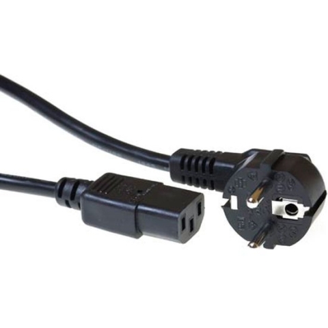 ACT Netsnoer CEE 7/7 male (haaks) - C13 zwart 5 m AK5016