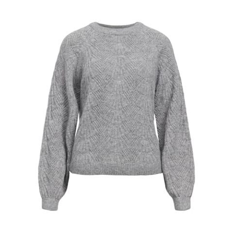 Object Gebreide damestrui, Medium grijs (grey melange), XS