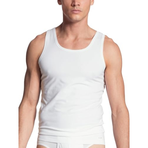 CALIDA Cotton Code onderhemd voor heren, met ronde hals, wit, 46-48