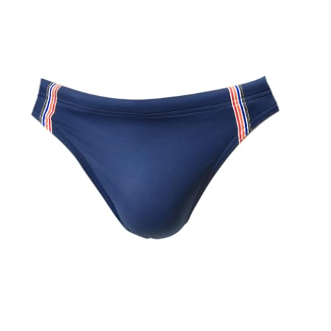 HOM Micro Nautical Cup Zwembroek voor heren, Marine Gestreept Lint, S