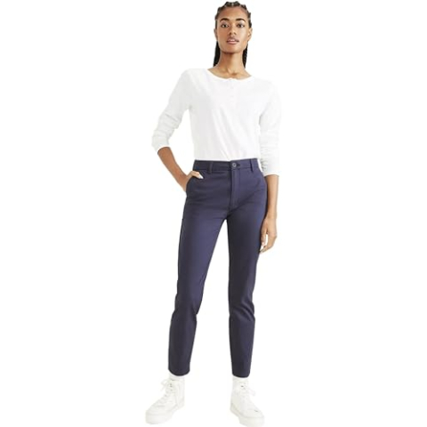 Dockers Dames Weekend Skinny Chino Navy Blazer Sateen Broek, 27, navy blazer