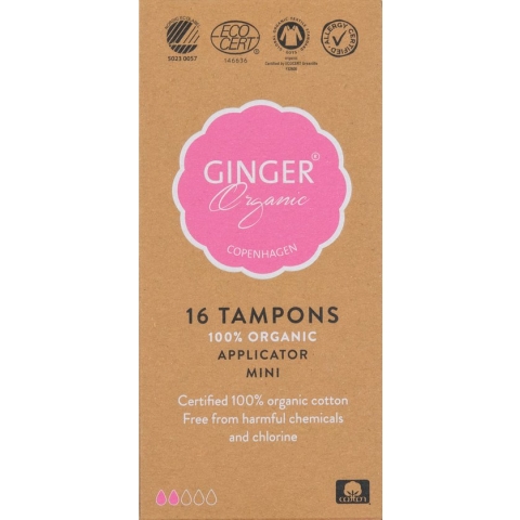 Ginger Organic Tampons Met Applicator Mini 16 stuks