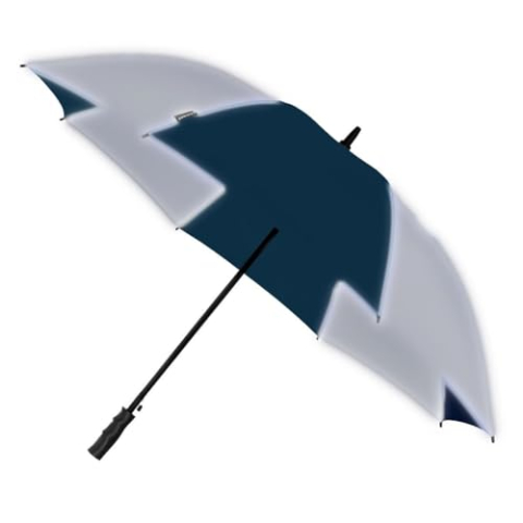 Falcone - Reflecterende Windproof Paraplu - Automaat - 120 cm - Marine Blauw/Zilver