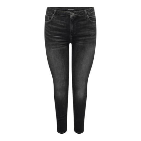 ONLY Carmakoma Damesbroek, Washed Black, 50W / 32L