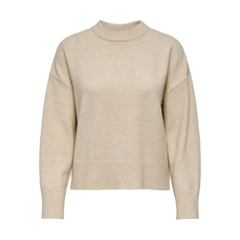 Onlhouston Ls O-Neck KNT, havermout, S