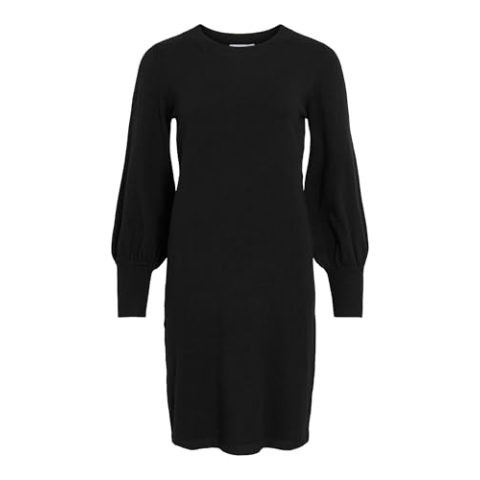 Vikerry O-Neck Knit Dress - Noos, zwart beauty, S
