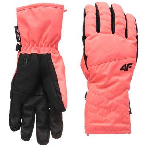 4F SKI handschoenen RED003 jeans, rood, M voor dames, Rood, M