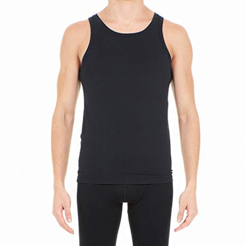 HOM, Tanktop Supreme Cotton, heren, zwart, S