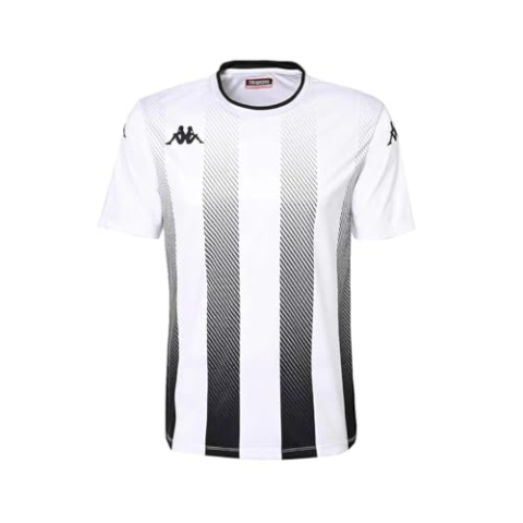 Kappa Bugo T-shirt voor jongens, Wit, Zwart, 12 Jaren