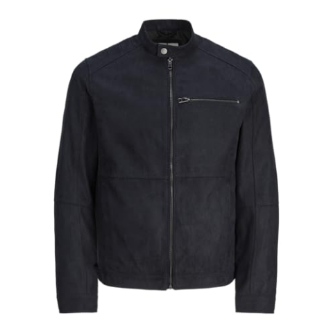 JACK&JONES JJEDYLAN Biker Jacket NOOS Bikerjack, Jet Black, XXL, jet black, XXL