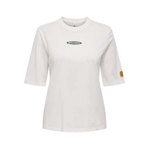 Onlphoebe S/S Fresh Top Box JRS, cloud dancer, XS