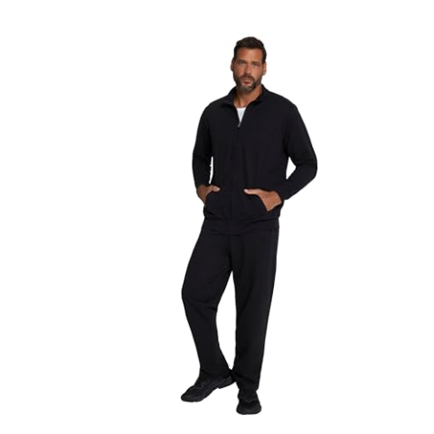 JP 1880 Gebreid herenjack, zwart, 4XL grote maten