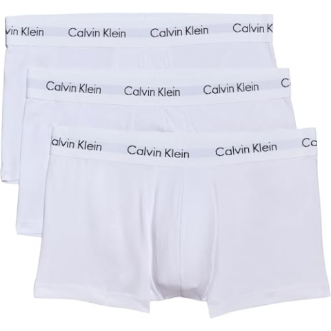 Calvin Klein 3P Trunk heren Onderbroek,Wit (Wit 100),M