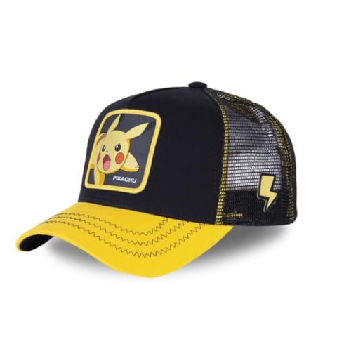 Capslab Pikachu Trucker Cap Pokemon Black/Yellow - One-Size