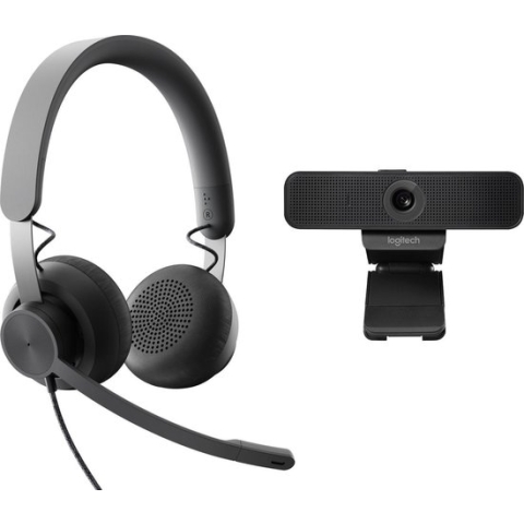 Logitech Personal Collaboration kit - Webcam en Headset - Zwart