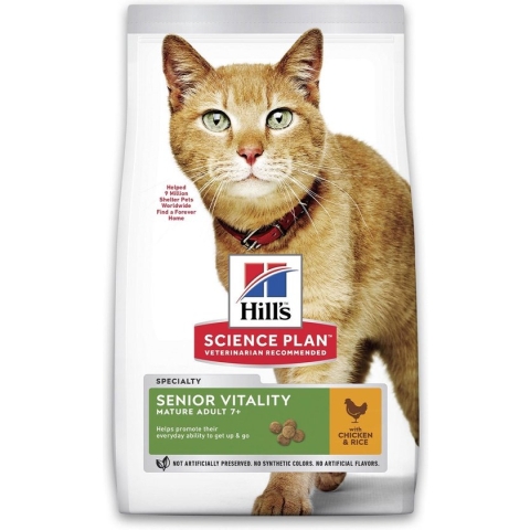 Hill's Science Plan Kattenvoer Adult 7+ Senior Vitality Kip - Rijst 1,5 kg