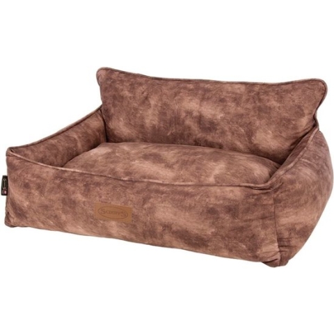 Scruffs Kensington - Stijlvolle eco-suede mand voor katten - 60 x 50 cm - Kleur: Bruin, Maat: Medium