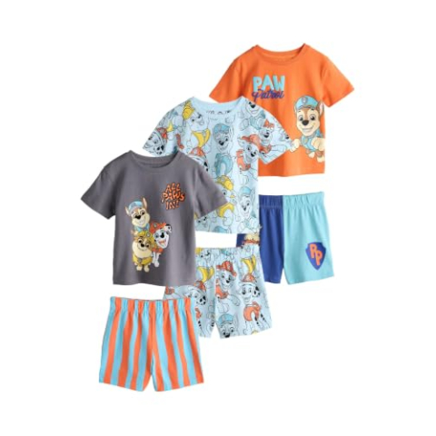 NEXT Jongen Set van 3 korte Paw Patrol pyjama's Blue/Grey/Orange numeric_86-numeric_92