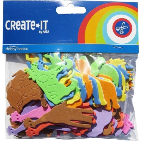 Create IT Hobbyset Foam Dieren 64 Stuks