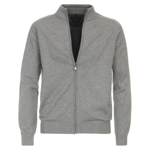 CASAMODA Gebreid vest uni, grijs, 5XL
