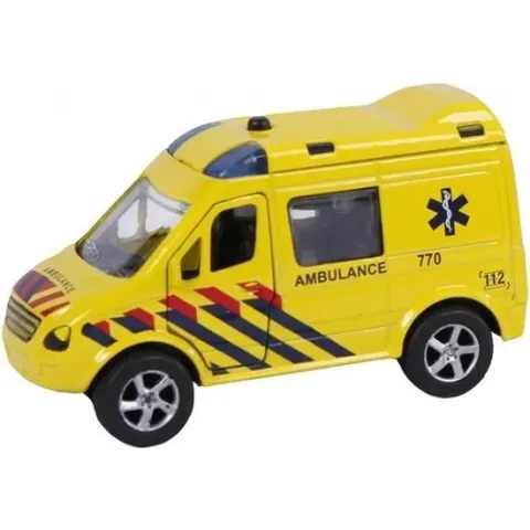 2-Play Die Cast Pull Back Ambulance