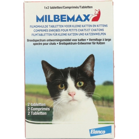 Milbemax Ontworming Tabletten Kleine Kat en Kitten 0,5 - 2 kg 2 tabletten