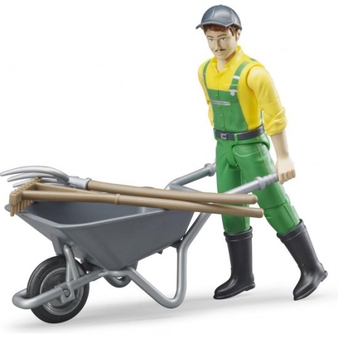 Bruder Gemeentewerker Met Accessoires Groen 4-delig