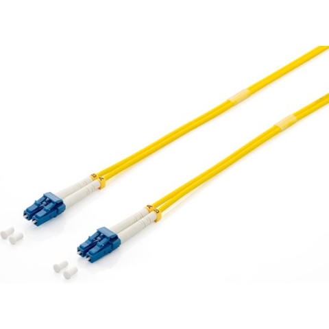 Equip LWL-patchkabel glasvezelkabel (LC->LC 3.00m singlemode duplex OS2 geel polyzak)
