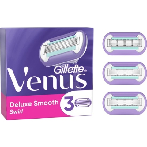 Gillette Venus Deluxe Smooth Swirl Scheermesjes Voor Vrouwen - 3 Navulmesjes