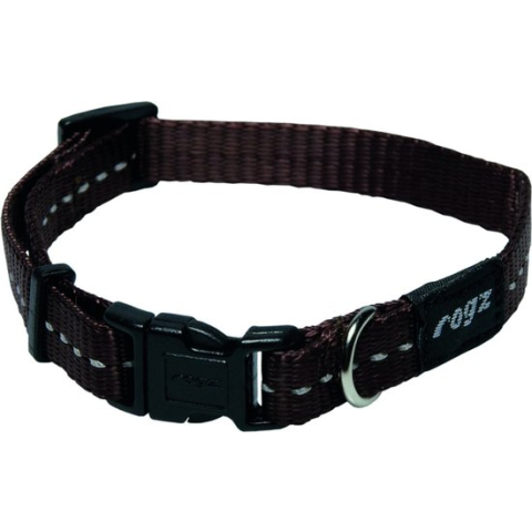 Rogz For Dogs Nitelife Hondenhalsband - 11 mm x 20-32 cm - Choco