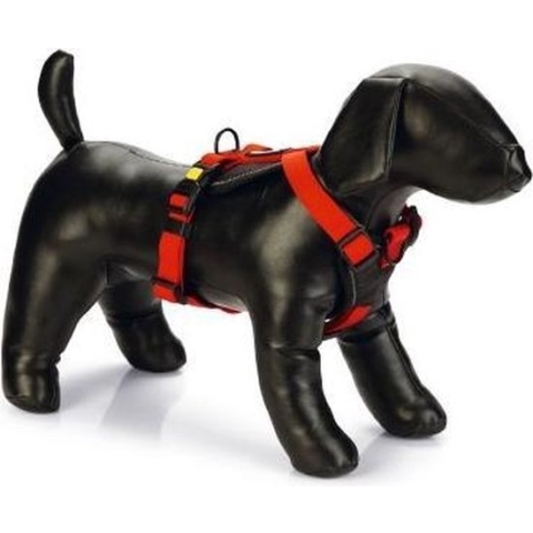 Beeztees Parinca Y-Tuig  Hondentuig  Nylon Rood 60-76 cm x 25 mm