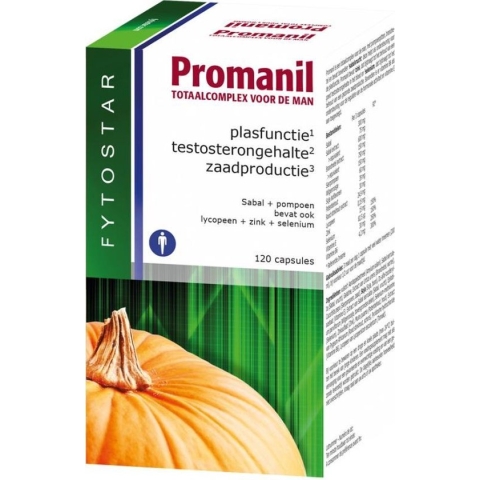 Fytostar Promanil - Supplement - Plasfunctie Testosterongehalte Zaadproductie - 120 capsules