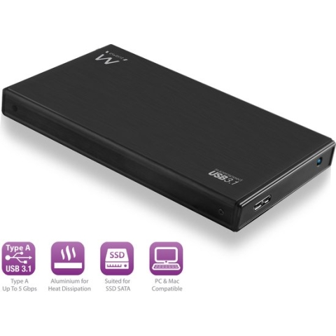 Ewent USB 3.1 Gen1 2.5 inch SATA HDD/SSD Behuizing EW7032