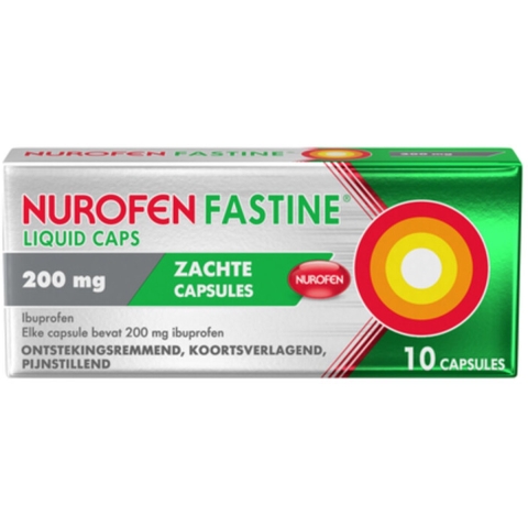 Nurofen Fastine Liquid Caps 200 mg 10 capsules