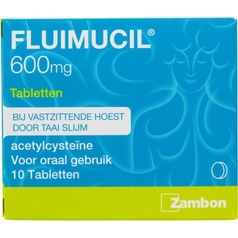 Fluimucil Tabletten 600mg - 1 x 10 tabletten