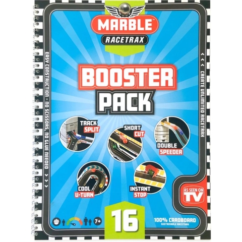 Marble Racetrax - Knikkerbaan - Racebaan - Booster Pack - Uitbreidingspakket - 16 Sheets