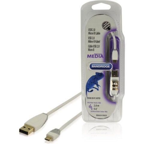 Bandridge USB naar USB Micro B kabel - USB2.0 - 2 meter