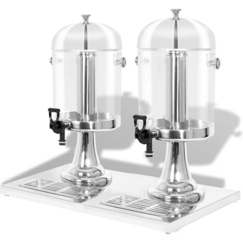 vidaXL-Dubbele-sapdispenser-roestvrij-staal-2x8-L