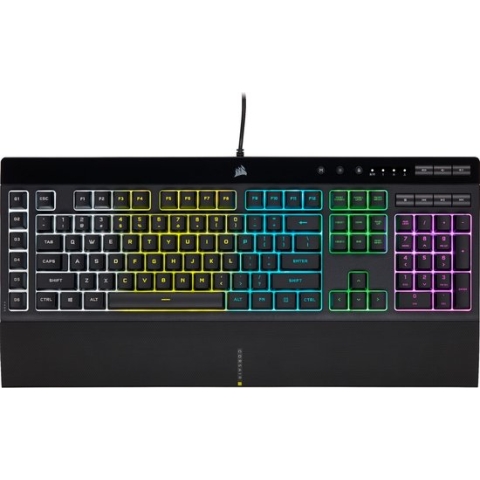 Corsair K55 RGB Pro - Gaming Toetsenbord - Membraam toetsen - Qwerty  Zwart