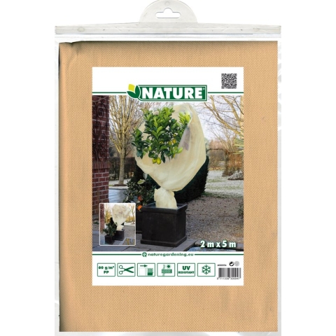 Nature plantenhoes XL - 5 x 2 meter - beige - anti-vorst planten beschermhoes - 500 x 200 cm