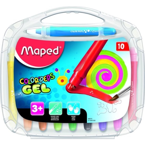 Colorpeps gelkrijt - in kunststof box x10